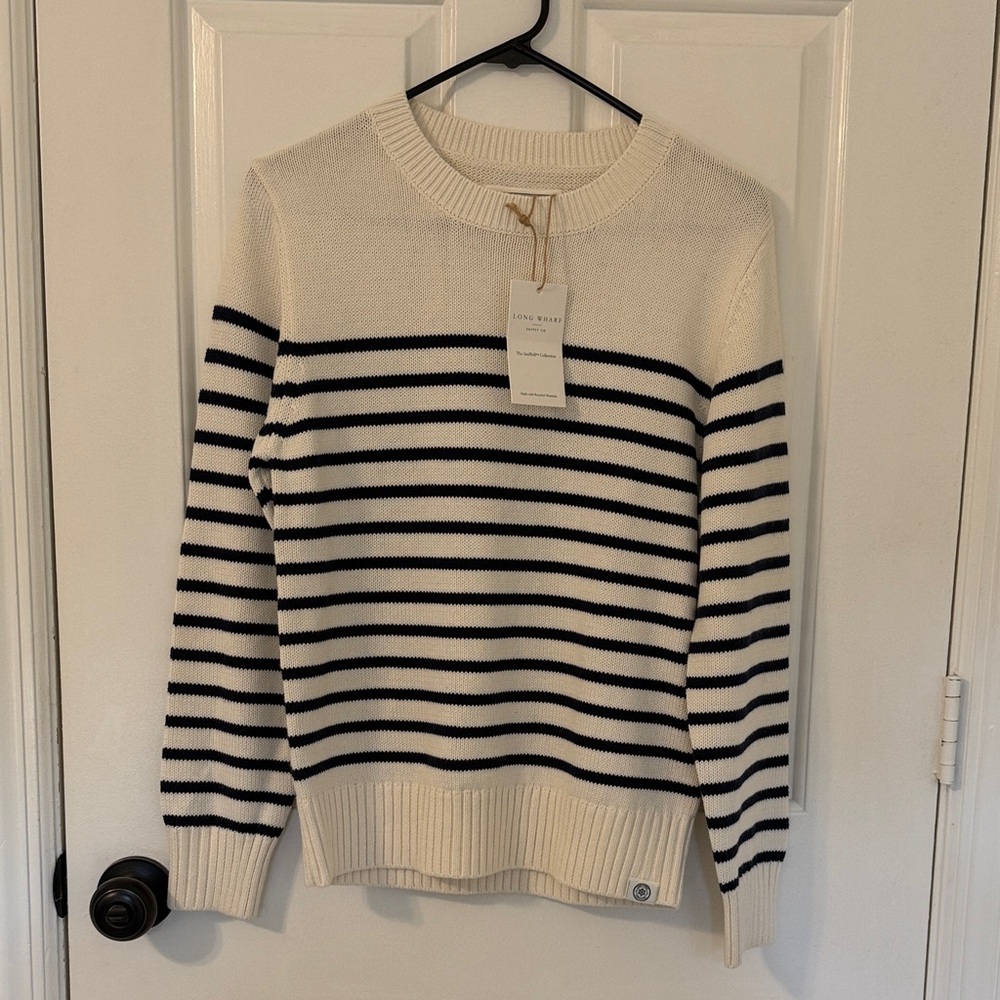 NWT Long Wharf Supply Co. Striped Sweater